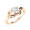 Image 2 : Natural 0.81 CTW White Sapphire Solitaire Ring 14K Rose Gold