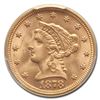 Image 2 : 1878 $2.50 Liberty Quarter Eagle MS-65 PCGS