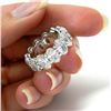 Image 3 : Natural 6.02 CTW Oval Cut Diamond Eternity Ring 18KT White Gold