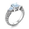 Image 2 : Natural 1.78 CTW Aquamarine Solitaire Ring 14K White Gold