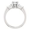 Image 3 : Natural 2.02 CTW Cushion Cut 3-Stone Diamond Ring 14KT White Gold