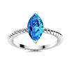 Image 1 : Natural 1.78 CTW Topaz Solitaire Ring 18K White Gold