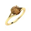 Image 2 : Natural 1.01 CTW Brown Diamond Solitaire Ring 14K Yellow Gold