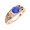 Image 2 : Natural 1.31 CTW Ceylon Sapphire Solitaire Ring 14K Rose Gold
