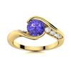 Image 1 : Natural 1.41 CTW Tanzanite & Diamond Engagement Ring 14K Yellow Gold