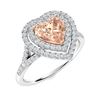 Image 2 : Natural 1.09 CTW Morganite & Diamond Engagement Ring 14K White Gold