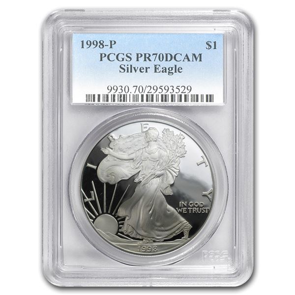 1998-P Proof Silver American Eagle PR-70 PCGS