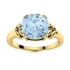 Image 1 : Natural 1.41 CTW Aquamarine Solitaire Ring 14K Yellow Gold