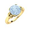 Image 2 : Natural 1.41 CTW Aquamarine Solitaire Ring 14K Yellow Gold