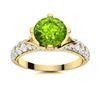 Image 1 : Natural 1.88 CTW Peridot & Diamond Engagement Ring 18K Yellow Gold