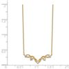 Image 2 : 14k Yellow Gold Woven Bar CZ with 2 in ext Necklace - 20 in.