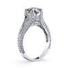 Image 4 : Natural 2.32 CTW Round Cut Split Shank Pave Diamond Ring 18KT White Gold