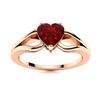 Image 1 : Natural 1.11 CTW Garnet Solitaire Ring 14K Rose Gold