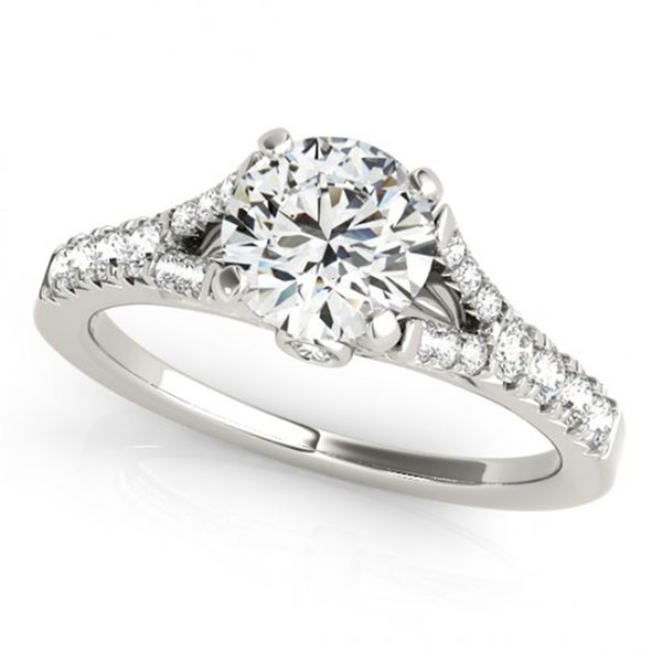 Natural 1 ctw Diamond Solitaire Ring 14k White Gold