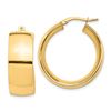Image 1 : 14k Yellow Gold Hoop Earrings - 10x26 mm