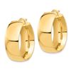 Image 2 : 14k Yellow Gold Hoop Earrings - 10x26 mm