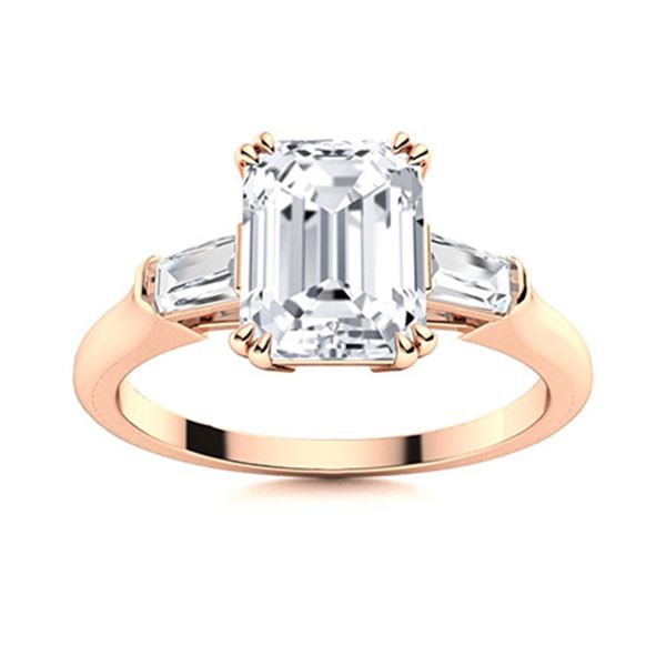 Natural 0.73 CTW Diamond Solitaire Ring 14K Rose Gold