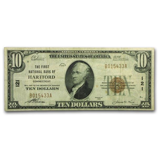 1929 Type 2 $10 Hartford, CT VF (CH#121)