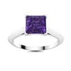 Image 1 : Natural 1.09 CTW Amethyst Solitaire Ring 18K White Gold