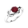 Image 2 : Natural 0.59 CTW Ruby Solitaire Ring 18K White Gold