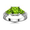 Image 1 : Natural 2.13 CTW Peridot Solitaire Ring 18K White Gold
