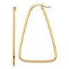 Image 1 : 14k Yellow Gold Triangle Dangle Hoop Earrings - 1.5x29 mm