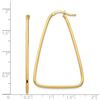 Image 2 : 14k Yellow Gold Triangle Dangle Hoop Earrings - 1.5x29 mm