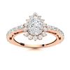 Image 1 : Natural 1.45 CTW Diamond Solitaire Ring 14K Rose Gold