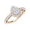 Image 2 : Natural 1.45 CTW Diamond Solitaire Ring 14K Rose Gold
