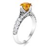 Image 2 : Natural 2.04 CTW Citrine & Diamond Engagement Ring 18K White Gold