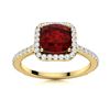 Image 1 : Natural 1.16 CTW Garnet & Diamond Engagement Ring 14K Yellow Gold
