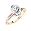 Image 2 : Natural 4.30 CTW Topaz & Diamond  Engagement Ring 14K Rose Gold