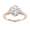 Image 1 : Natural 3.21 CTW Diamond Solitaire Ring 14K Rose Gold