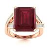 Image 1 : Natural 2.66 CTW Ruby & Diamond Engagement Ring 14K Rose Gold
