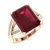Image 2 : Natural 2.66 CTW Ruby & Diamond Engagement Ring 14K Rose Gold