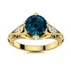 Image 1 : Natural 1.34 CTW Topaz & Diamond Engagement Ring 18K Yellow Gold