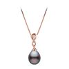 Image 2 : Tahitian Drop-Shape Pearl and Diamond Infinity Pendant