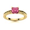 Image 1 : Natural 1.22 CTW Tourmaline Solitaire Ring 18K Yellow Gold