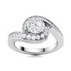 Image 1 : Natural 1.20 CTW Diamond Solitaire Ring 18K White Gold