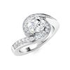Image 2 : Natural 1.20 CTW Diamond Solitaire Ring 18K White Gold