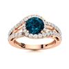 Image 1 : Natural 1.26 CTW Topaz & Diamond Engagement Ring 14K Rose Gold