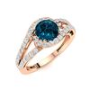 Image 2 : Natural 1.26 CTW Topaz & Diamond Engagement Ring 14K Rose Gold