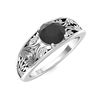 Image 2 : Natural 1.26 CTW Black Diamond Solitaire Ring 14K White Gold