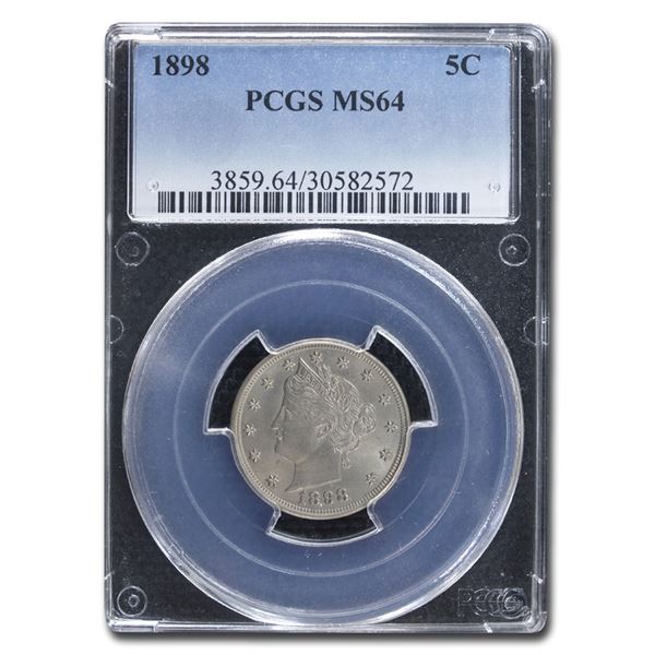 1898 Liberty Head V Nickel MS-64 PCGS