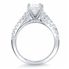 Image 3 : Natural 2.33 CTW Cushion Cut Cross Over Split Shank Diamond Engagement Ring 18KT White Gold