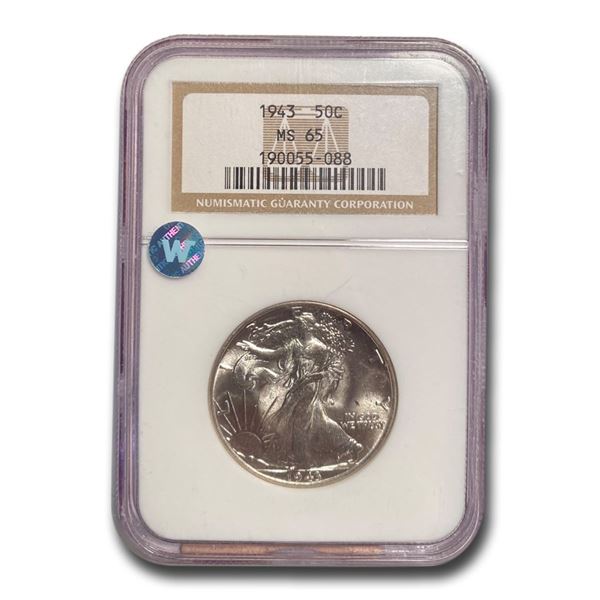 1943 Walking Liberty Half Dollar MS-65 NGC