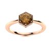 Image 1 : Natural 0.82 CTW Brown Diamond Solitaire Ring 18K Rose Gold
