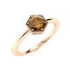 Image 2 : Natural 0.82 CTW Brown Diamond Solitaire Ring 18K Rose Gold