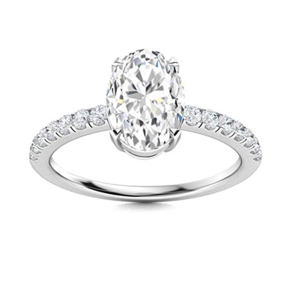 Natural 4.31 CTW Topaz & Diamond Engagement Ring 14K White Gold