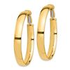 Image 2 : 14k Yellow Gold Omega Back Hoop Earrings - 5x36 mm